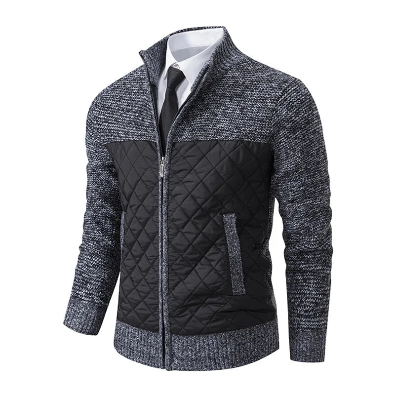 Jaqueta Masculina Patchwork - Cardigã Masculino - Outono/Inverno 2024