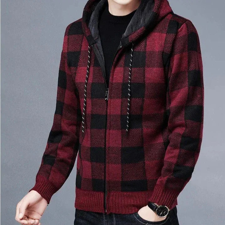 Jaqueta Xadrez com Capuz - Estilo e Conforto