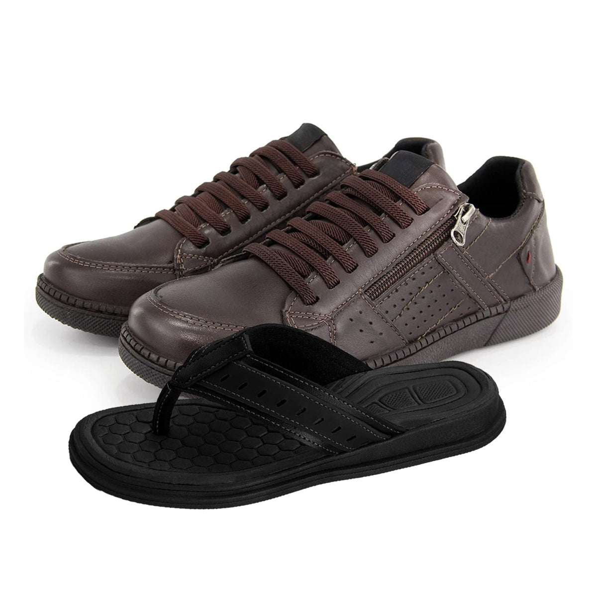 Kit Pegada Sapatênis Ortopédico + Chinelo Massageador [Envio Nacional]