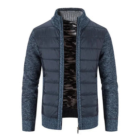 Jaqueta Puffer Masculina com Manga em Lã